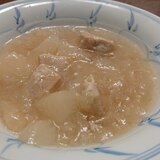 蕪と鶏ミンチの中華スープ煮